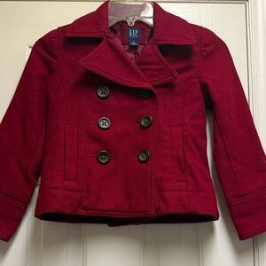 GAP Kids Burgundy Red Pea Coat size Small